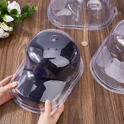 3Pcs Plastic Half Hat Stay Baseball Cap Holder AJEW-FH0009-30-1