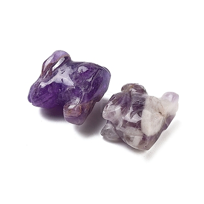 Natural Amethyst Carved Figurines DJEW-L023-E07-1