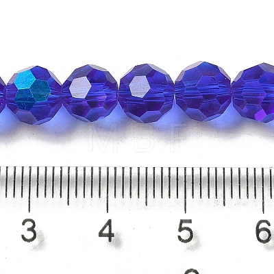 Electroplate Transparent Glass Beads Strands EGLA-A035-T8mm-L06-1