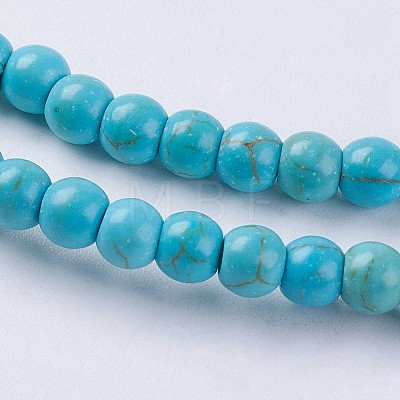 Synthetic Turquoise Beads Strands G-E456-45A-4mm-1