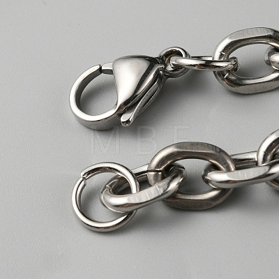 Titanium Steel Cable Chain Necklace for Men Women NJEW-TAC0007-09-1