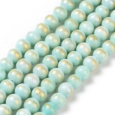 Natural Mashan Jade Beads Strands G-P232-01-K-8mm-1