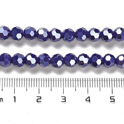 Electroplate Opaque Glass Beads Strands EGLA-A035-P6mm-A09-1