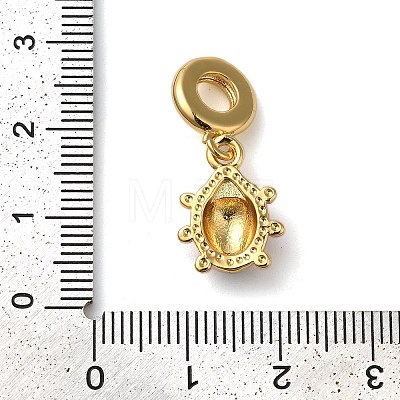 Brass Enamel European Dangle Charms KK-K345-07G-1