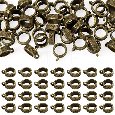 50Pcs Tibetan Style Alloy Tube Bails TIBE-TAD0001-01AB-1