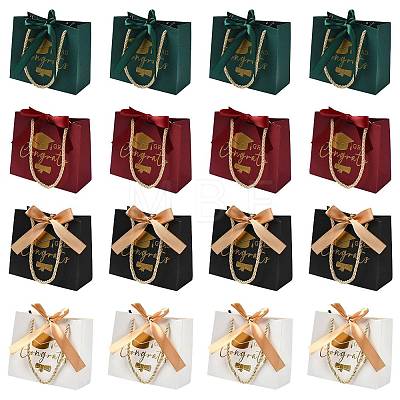 Gold Stamping Graduation Cap Paper Gift Bags CARB-FZC0001-01B-1