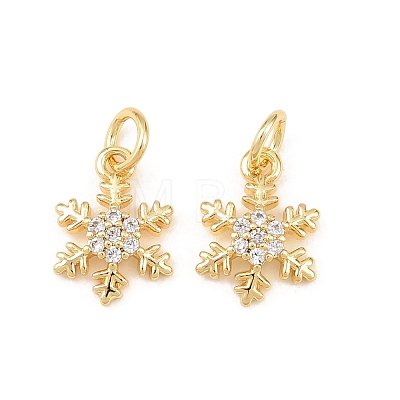 Brass Micro Pave Cubic Zirconia Pendants KK-C162-037B-G-1
