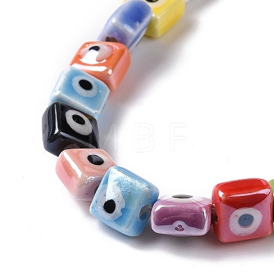 Handmade Porcelain Ceramic Beads Strands LAMP-B021-06C-1