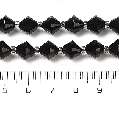 Natural Black Onyx Beads Strands G-NH0001-F01-01B-1