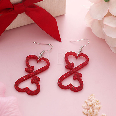 Valentine's Day Acrylic Dangle Earrings FS-WGB34A3-09-1