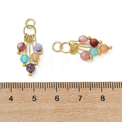 Natural Agate(Dyed & Heated) Pendants PALLOY-JF05316-1