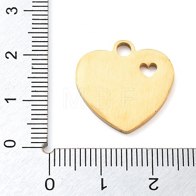 304 Stainless Steel Pendants STAS-M076-01G-1