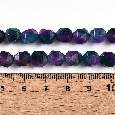 Dyed Natural White Jade Beads Strands X-G-T139-8mm-45C-1