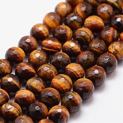 Natural Tiger Eye Beads Strands G-N0179-16-10mm-1