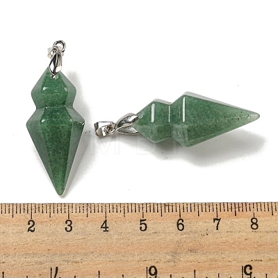 Natural Green Aventurine Pointed Pendants G-F766-08AS-02-1