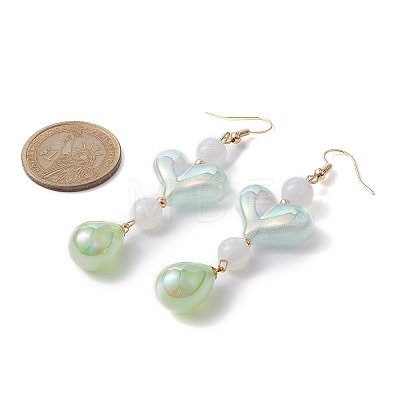 Heart & Teardrop Dangle Earrings for Women EJEW-JE05303-1