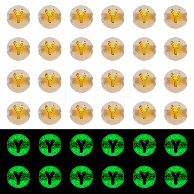50G Luminous Transparent Acrylic Beads OACR-TAD0001-01Y-1