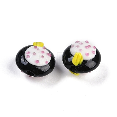 Handmade Lampwork Bumpy Beads Strands LAMP-Q002-02E-1