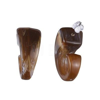 Imitation Gemstone Style Acrylic Stud Earrings EJEW-JE03379-01-1