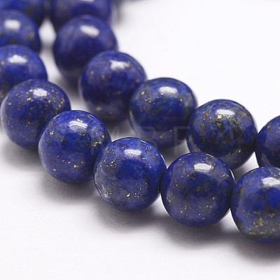 Natural Lapis Lazuli Bead Strands G-G953-03-8mm-1