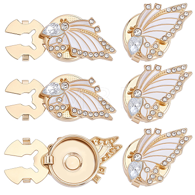 Alloy Rhinestone Cufflinks FIND-WH0111-882B-1