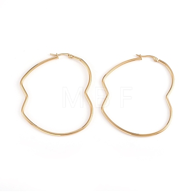 (Jewelry Parties Factory Sale)201 Stainless Steel Hoop Earrings EJEW-L243-20C-G-1