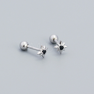 Star 925 Sterling Silver Pave Cubic Zirconia Cartilage Earrings FS-WG250FB-03-1