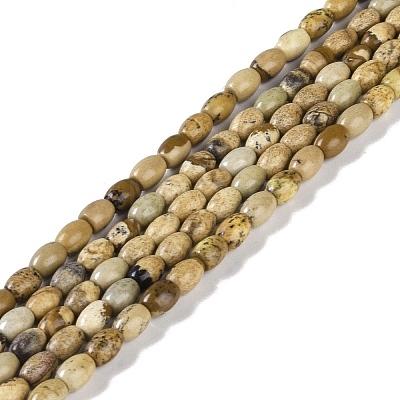 Natural Picture Jasper Beads Strands G-K362-I06-01-1