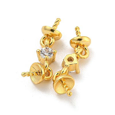 Brass Micro Pave Cubic Zirconia Peg Bails KK-B096-12G-1