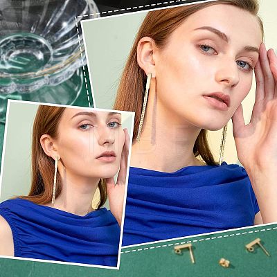 304 Stainless Steel Stud Earring Findings STAS-UN0019-62G-1