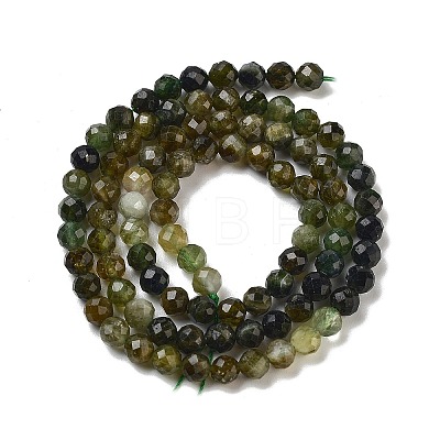 Natural Green Tourmaline Beads Strands G-B088-C07-04-1