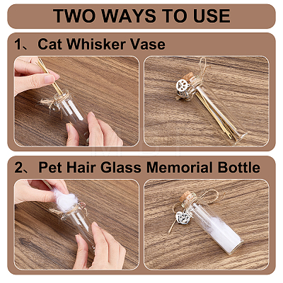 4Pcs Glass Cork Wishing Bottles AJEW-DR00051-1