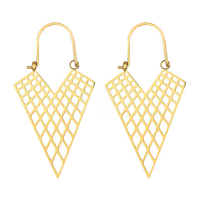 Bohemian Style 304 Stainless Steel Triangle Hoop Earrings FS-WG1E45B-05-1