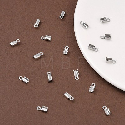 304 Stainless Steel Folding Crimp Ends X-STAS-R063-29-1