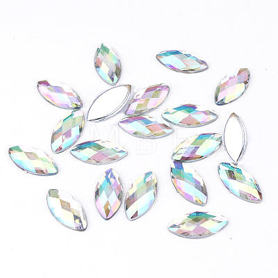 Imitation Taiwan Acrylic Rhinestone Cabochons GACR-A021-7x15mm-17-1