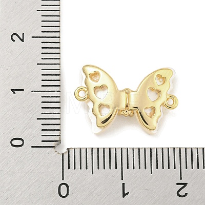 Brass Pave Clear Cubic Zirconia Butterfly Connector Charms KK-Q820-38G-1
