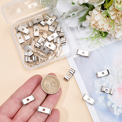40Pcs Iron Bolo Tie Slides Clasp Accessories FIND-CL0002-29-1