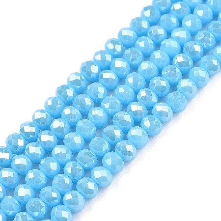 Electroplate Glass Beads Strands EGLA-A044-P3mm-A08-1