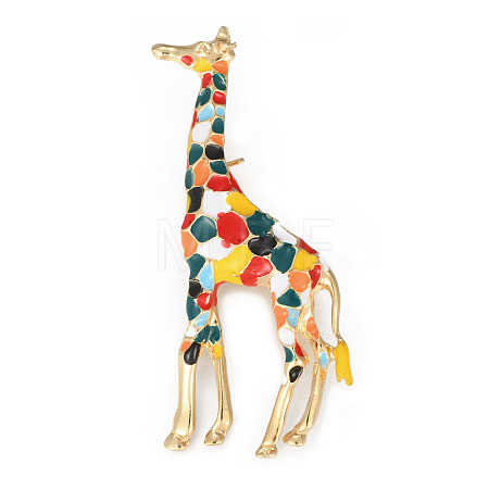 Golden Plated Alloy Brooches JEWB-L011-008G-1