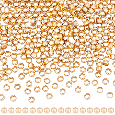 3Bags Brass Crimp Beads KK-BBC0026-09C-1