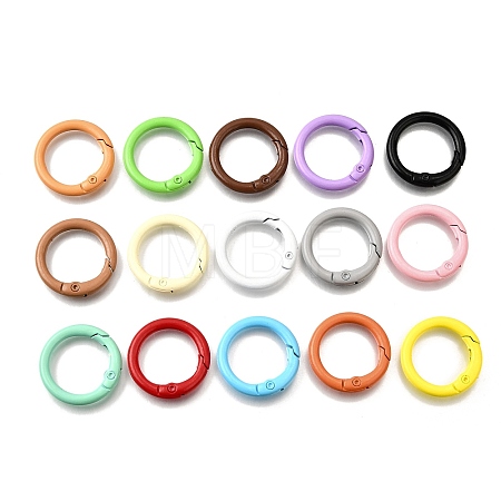 Spray Painted Alloy Spring Gate Rings PALLOY-A022-01B-1