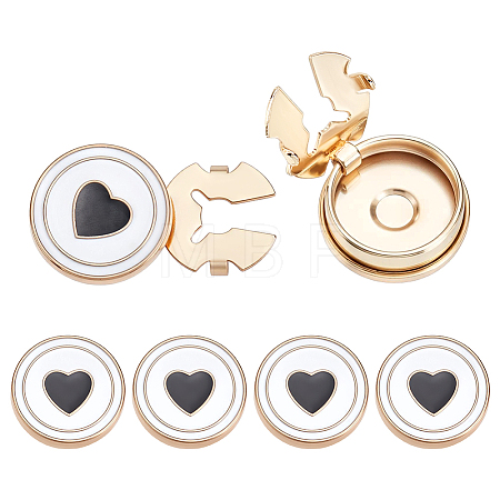 6Pcs Zinc Alloy Cufflinks BUTT-ME0001-50A-01-1