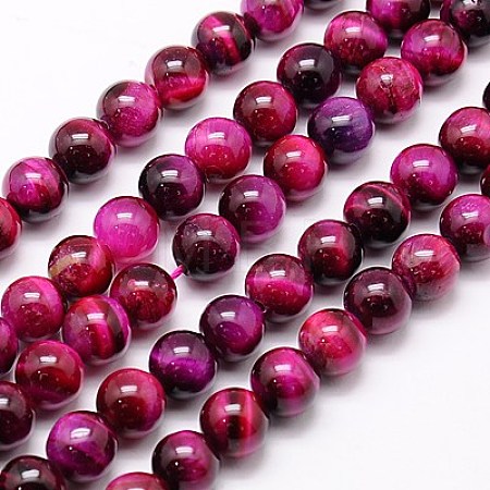Natural Tiger Eye Beads Strands G-G544-10mm-02-1