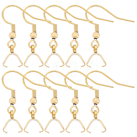 50Pcs Ion Plating(IP) 304 Stainless Steel Hooks STAS-BBC0001-50-1