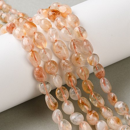 Heated Natural Citrine Beads Strands G-C268-A06-8x10mm-1