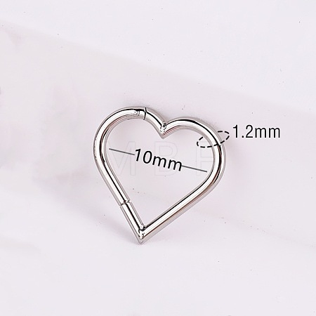 316L Stainless Steel Micro Pave Cubic Zirconia Hoop Nose Rings WG5D603-17-1
