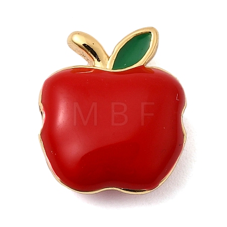 Brass Enamel Beads KK-I360-003G-02B-1