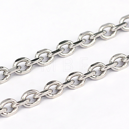 Non-Tarnish 304 Stainless Steel Cable Chains X-CHS-L001-68-1.2mm-1