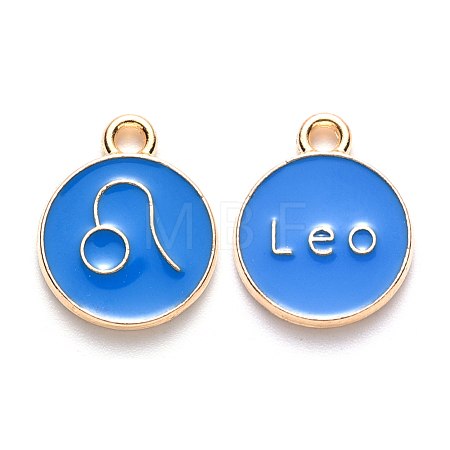 Alloy Enamel Pendants X-ENAM-S124-01A-02G-1