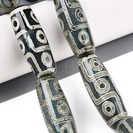 Tibetan Style dZi Agate Beads Strands G-N357-03A-01-1